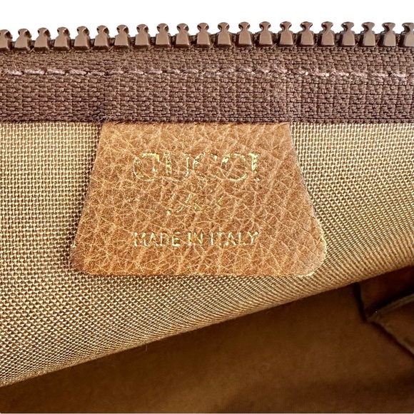 Authentic GUCCI Plus GG Monogram Tan Canvas & Leather Toiletry Clutch Bag Pouch - Picture 11 of 14